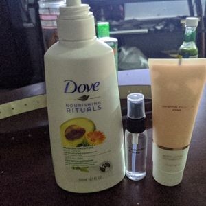 Perfumes,a watch,and makeup